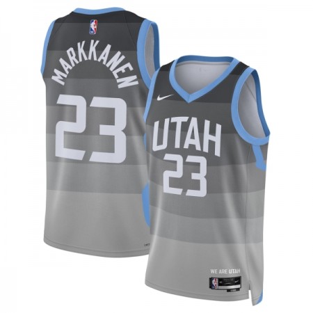 Dres Utah Jazz Lauri Markkanen Nike 2025-26 City Edition Sivo Swingman